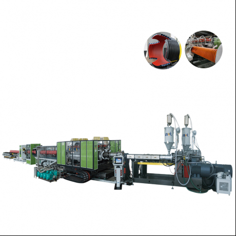 HDPE / PP / PVC Yakatwasuka Rudzi Kaviri Wall Corrugated Pipe Extrusion Line